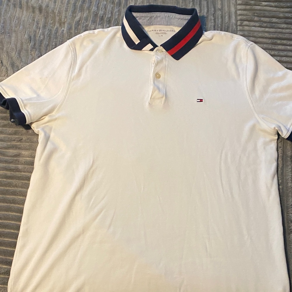 Tommy Hilfiger Polo with Navy and Red Collar